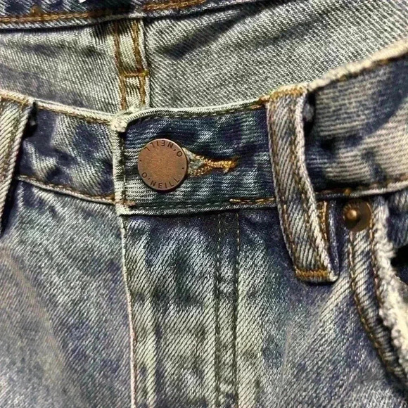 Retro 90s Y2K Skater Distressed Denim Jeans Women’s Size 28 Fitted - Picture 7 of 9